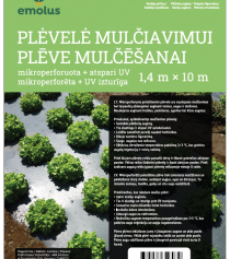 Plėvelė mikroperforuota mulčiavimui + UV 1,4x10m juoda